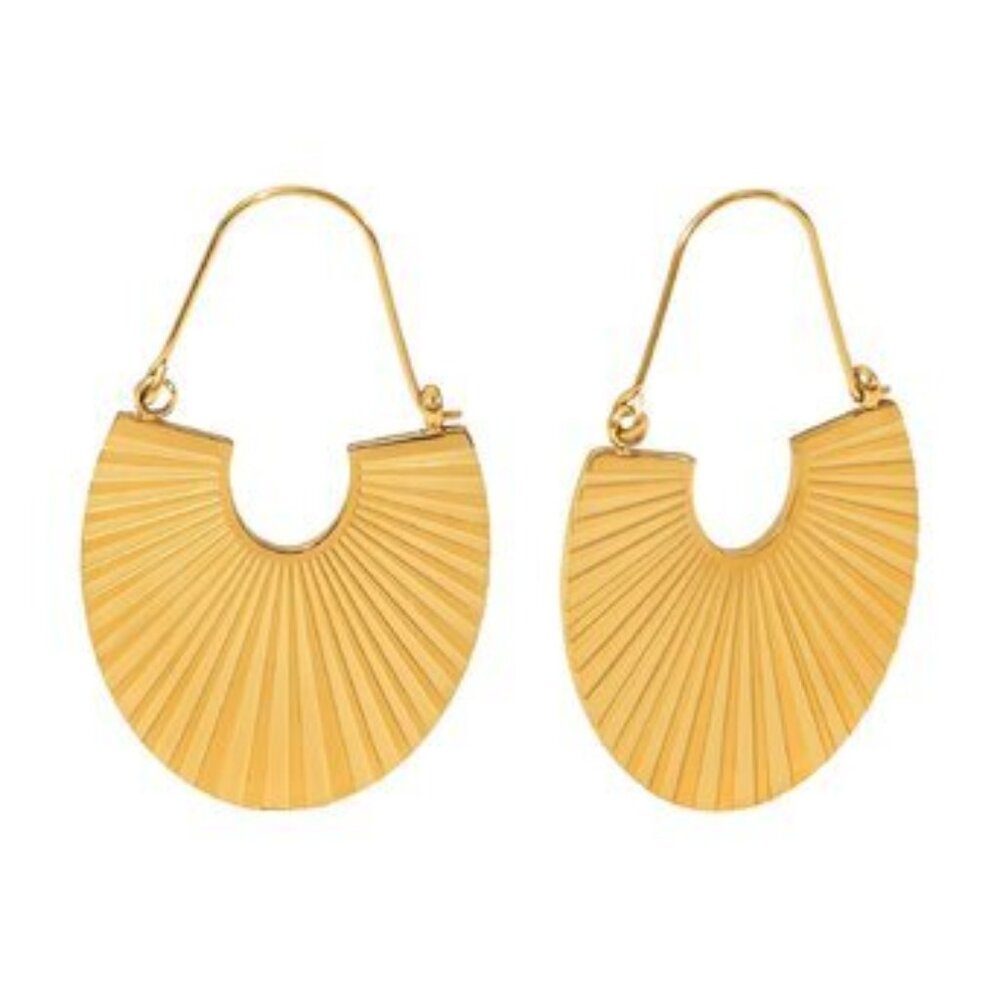 Palm Earrings, 18K gold plated Stainless steel
